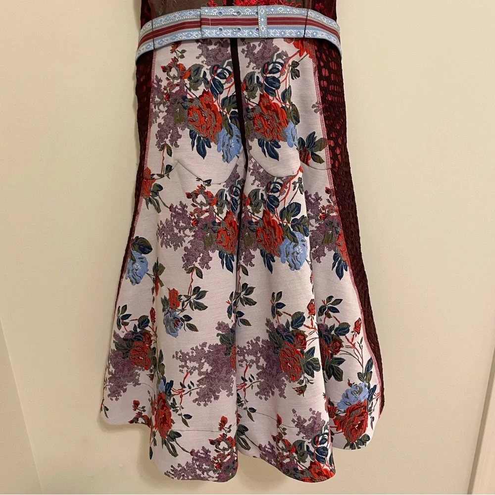 Byron Lars Winter Rose Dress Red Motif - Picture 9 of 16